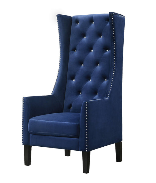 Hollywood Transitional Style Blue Accent Chair image