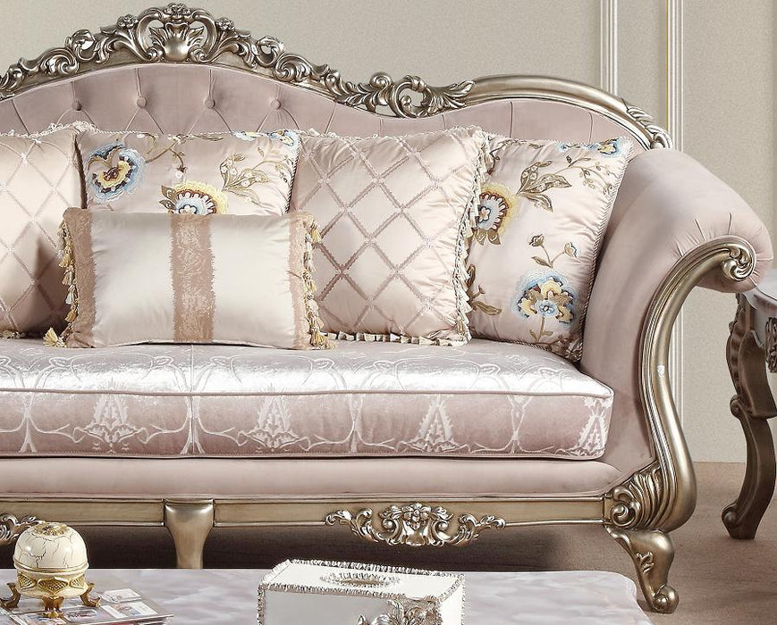 Ariana Traditional Style Loveseat in Champagne finish Wood