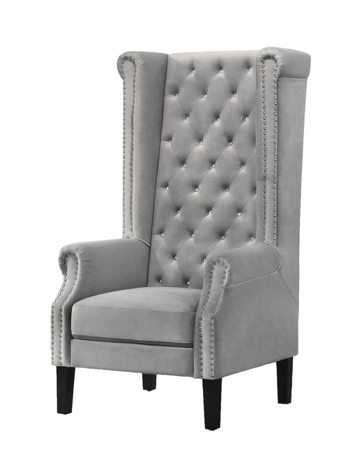 Bollywood Transitional Style Silver Accent Chair image