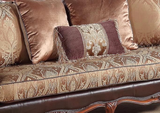 Anne Traditional Style Loveseat in Cherry finish Wood