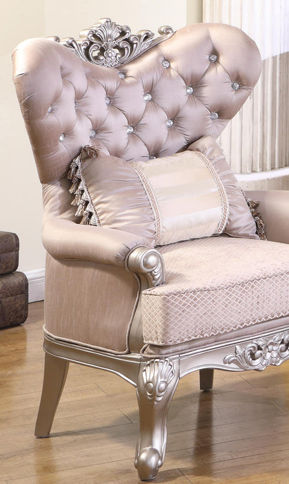 Daisy Traditional Style Chair in Pearl finish Wood