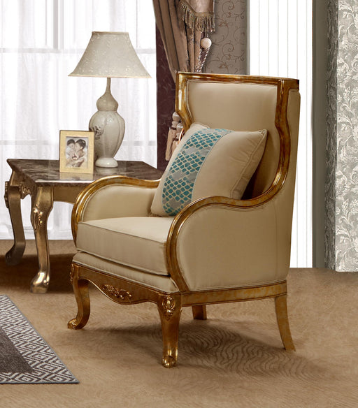 Majestic Transitional Style Chair in Gold finish Wood image