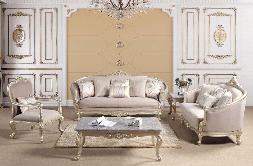 Diana Traditional Style Chair in Champagne finish Wood