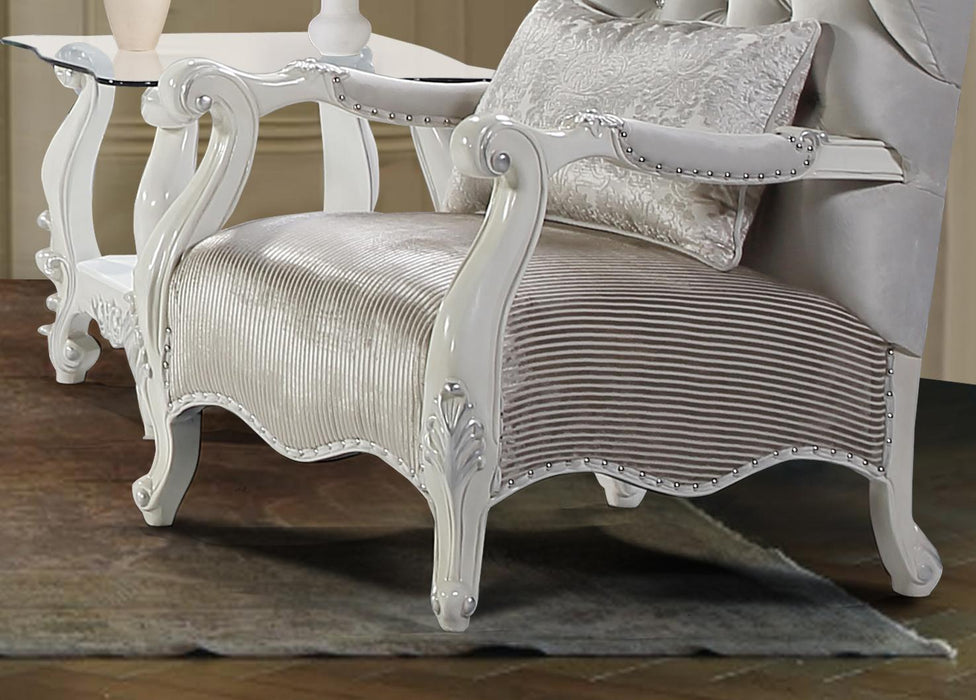 Juliana Traditional Style Chair in Pearl White finish Wood