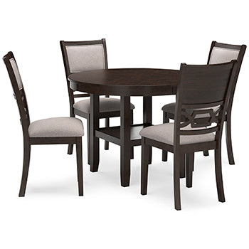 Langwest Dining Table and 4 Chairs (Set of 5)