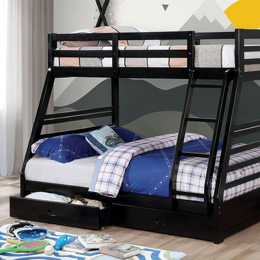 California Iv Black Twin/Full Bunk Bed image