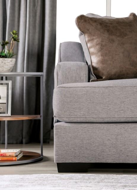 SKYLINE Sofa, Light Gray/Brown