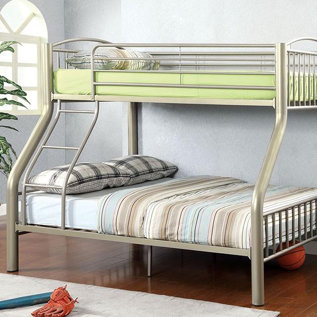 Lovia Metallic Gold Twin/Full Bunk Bed