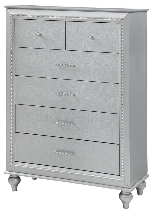 Galaxy Home Amber 6 Drawer Chest in Silver GHF-808857835819 image