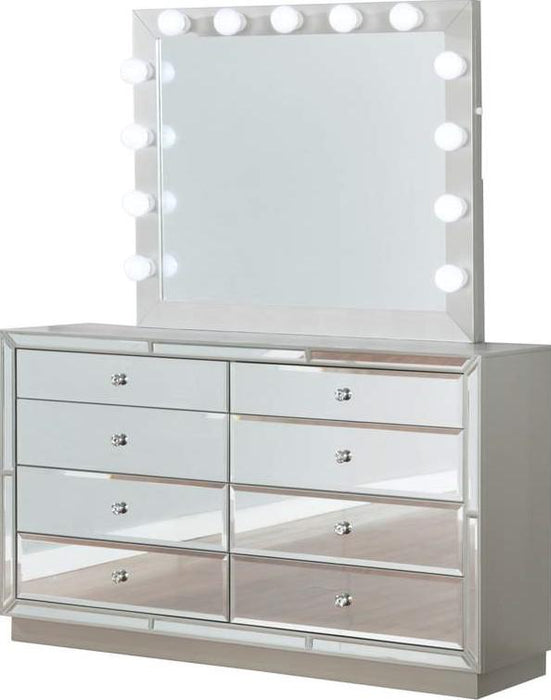 Galaxy Home Infinity 8 Drawer Dresser in Silver GHF-808857635808