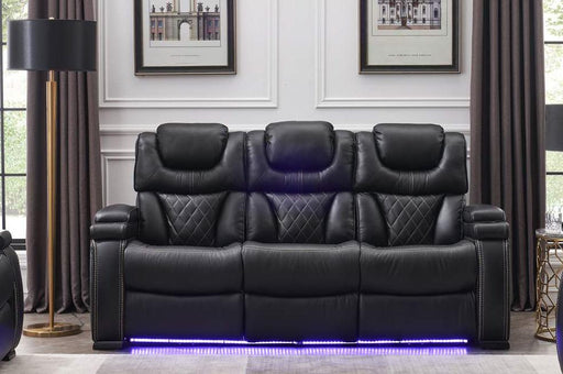 Galaxy Home Lexus Power Reclining Sofa in Black GHF-808857586216 image