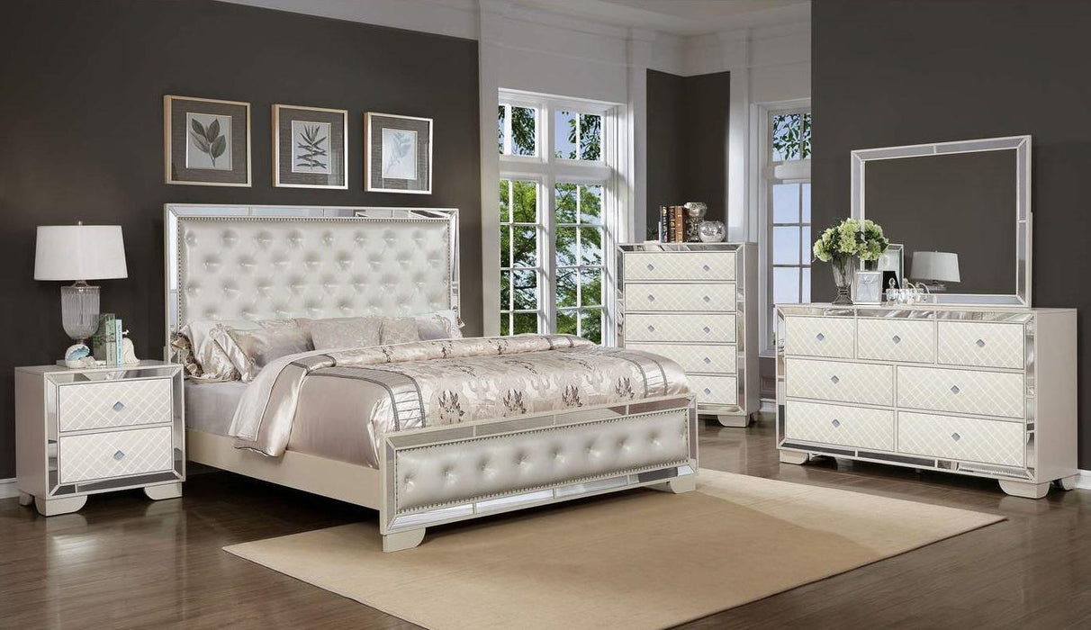 Galaxy Home Madison King Panel Bed in Beige GHF-808857902207
