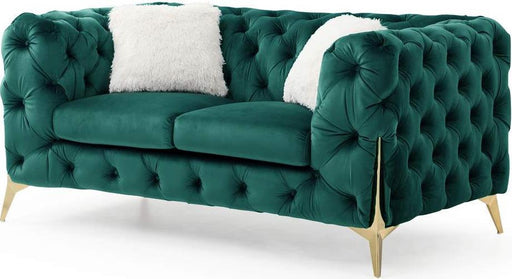 Galaxy Home Moderno Loveseat in Green GHF-808857602978 image