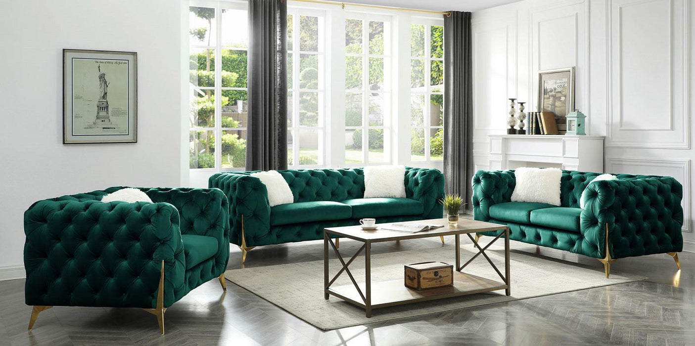 Galaxy Home Moderno Sofa in Green GHF-808857689665