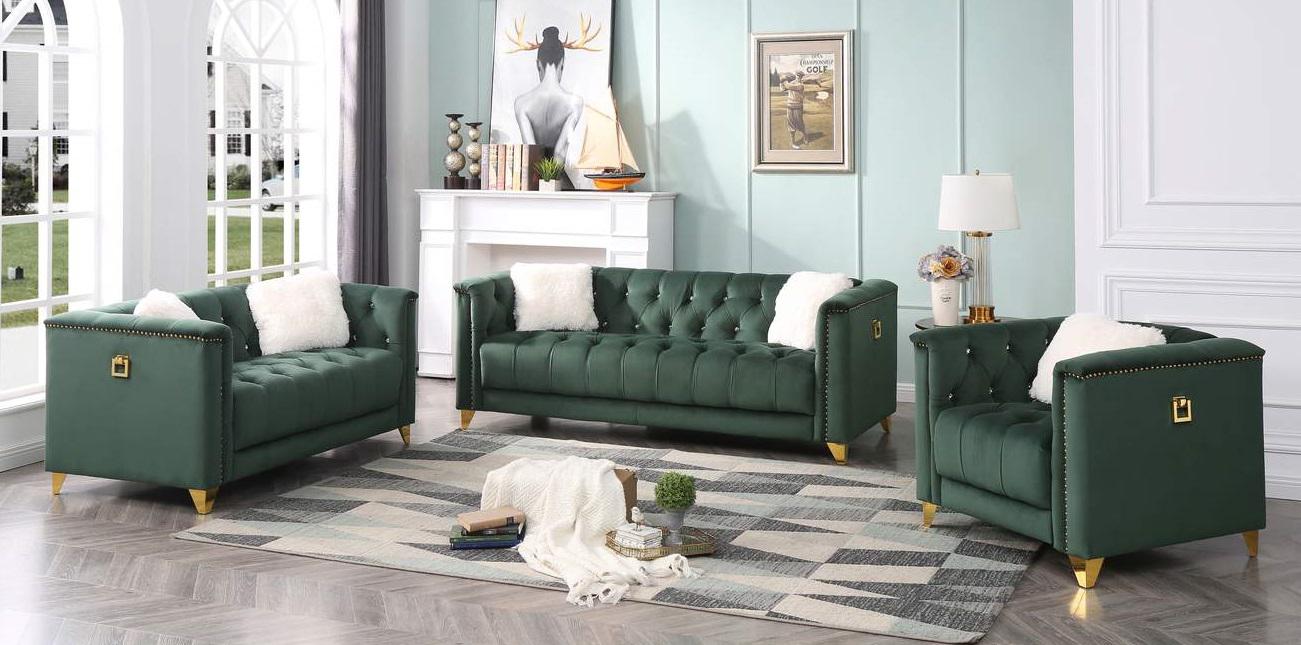 Galaxy Home Russell Sofa in Green GHF-733569393855