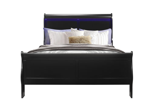 CHARLIE BLACK QUEEN BED WITH LED image