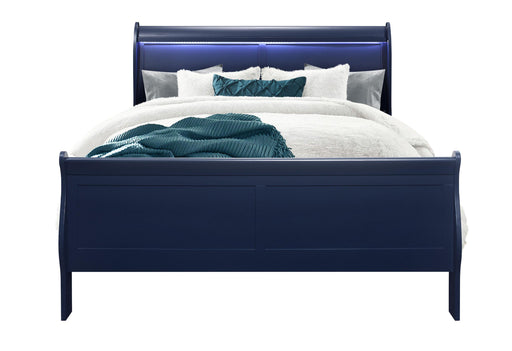 CHARLIE BLUE QUEEN BED WITH LED image