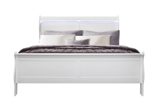 CHARLIE WHITE KING BED WITH LED image