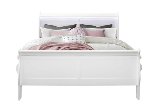 CHARLIE WHITE QUEEN BED WITH LED image