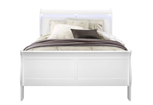 CHARLIE WHITE FULL BED WITH LED image