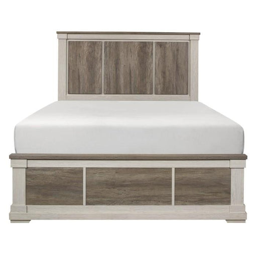 Arcadia Full Panel Bed in White & Weathered Gray 1677F-1* image