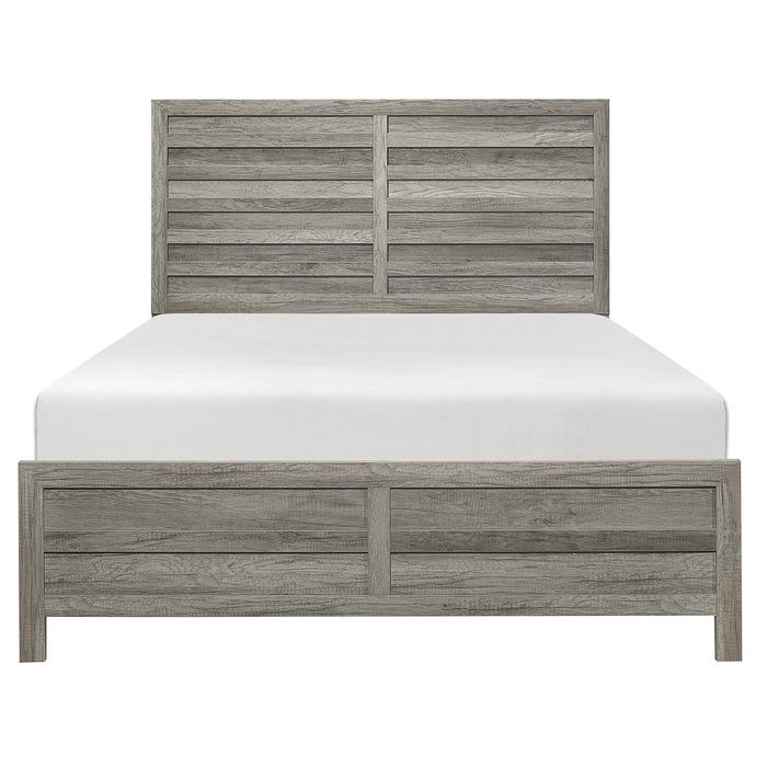 Mandan Queen Panel Bed in Weathered Gray 1910GY-1*