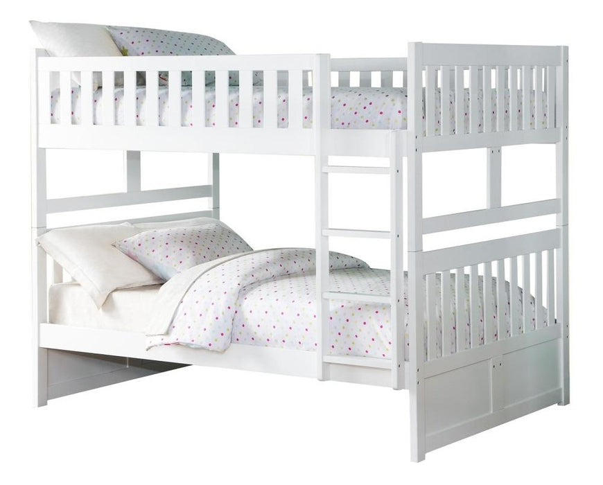 Galen Full/Full Bunk Bed in White B2053FFW-1*