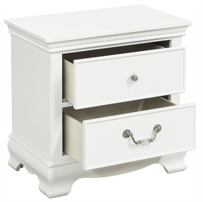 Lucida 2 Drawer Nightstand in White 2039W-4