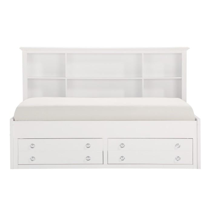 Meghan Twin Lounge Storage Bed in White 2058WHPRT-1*