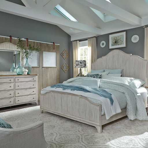 Farmhouse Reimagined King California Panel Bed, Dresser & Mirror image
