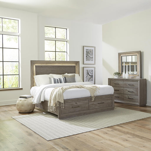 Horizons Queen Storage Bed, Dresser & Mirror image