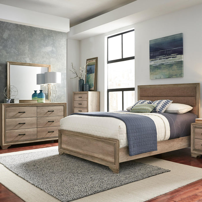 Sun Valley King California Uphosltered Bed, Dresser & Mirror, Nightstand image