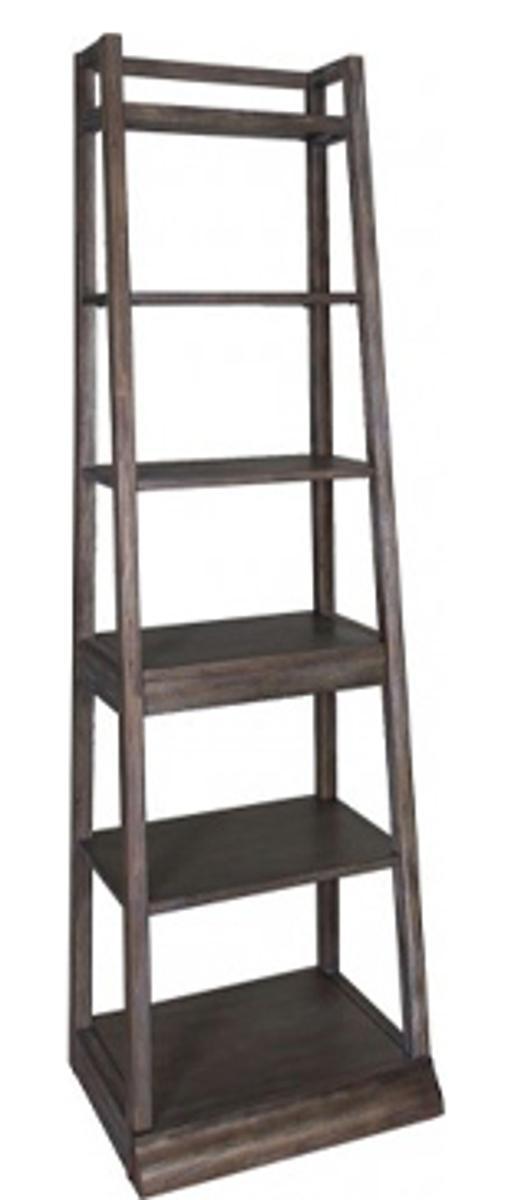 Liberty Stone Brook Leaning Bookcase in Rustic Saddle image