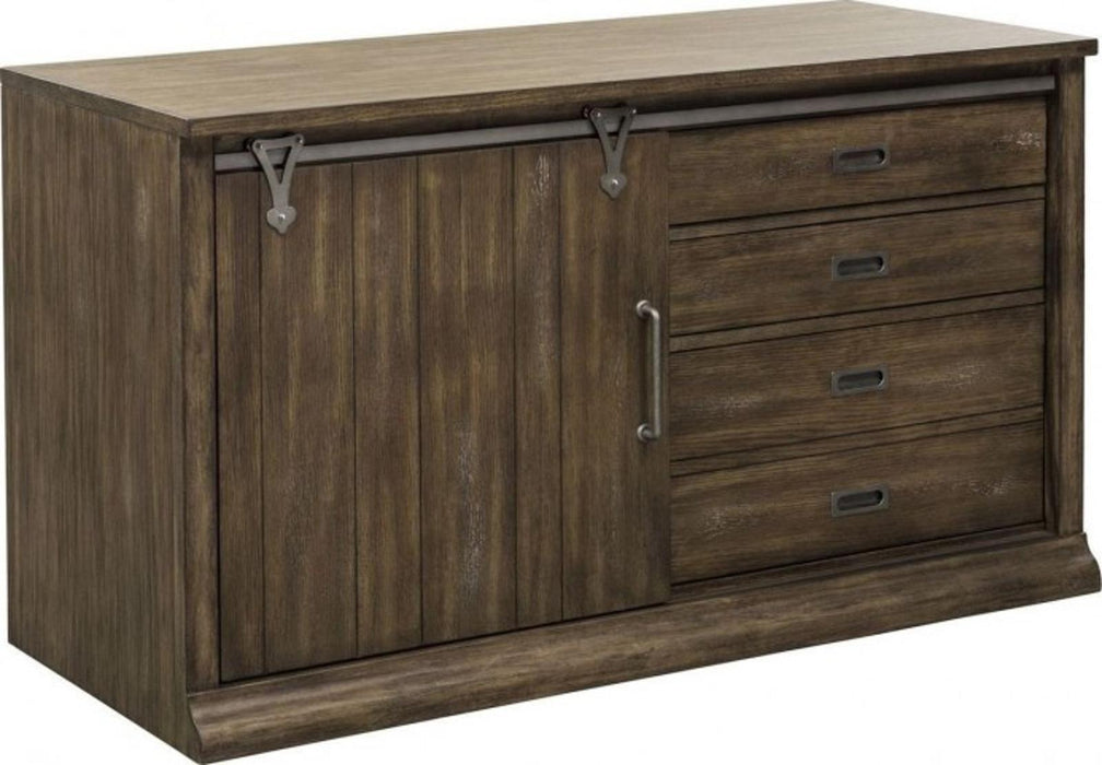 Liberty Stone Brook Computer Credenza in Rustic Saddle image