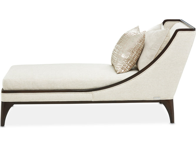 AICO Paris Chic Armless Chaise Cremini in Espresso