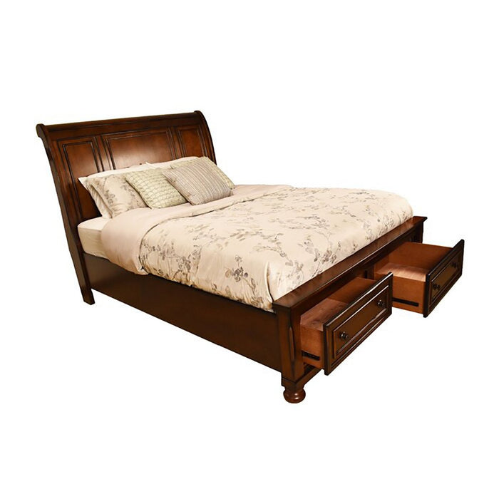 Galaxy Home Baltimore King Bed in Dark Walnut