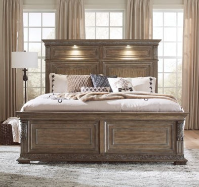 Liberty Furniture Carlisle Court Queen Panel Bed in Chestnut with Dusty Wax image