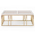 AICO Carmela Cocktail Table in Shimmer Ivory image