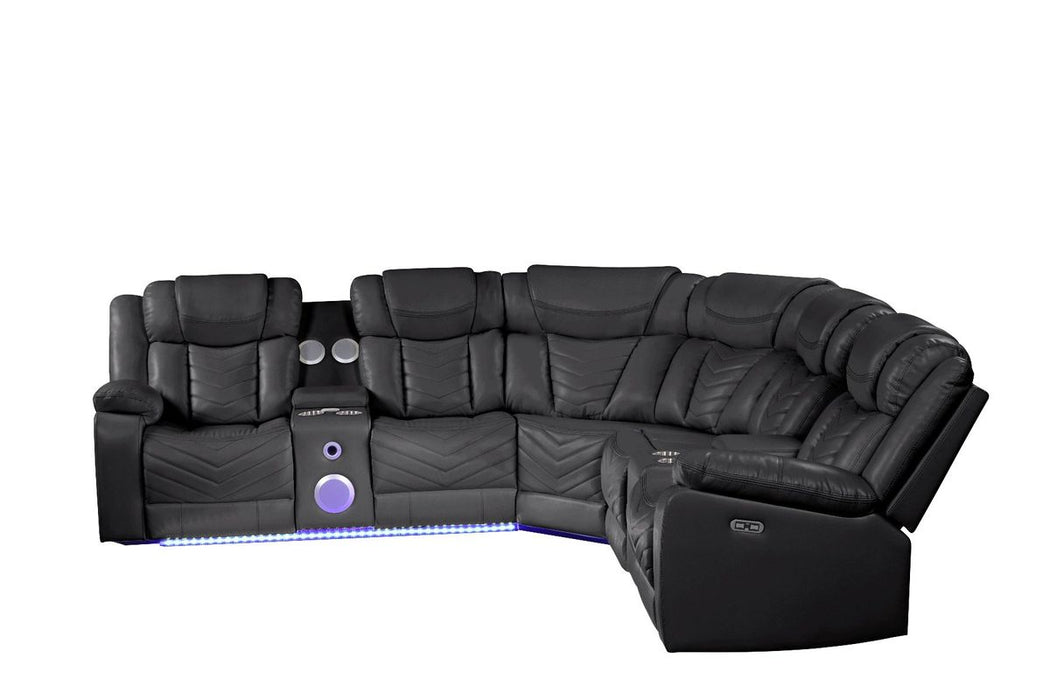 Galaxy Home Challenger Reversible Sectional Black