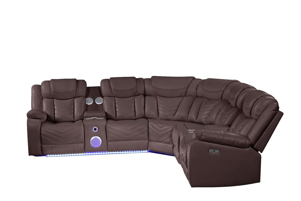 Galaxy Home Challenger Reversible Sectional Brown