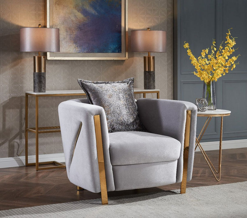 Galaxy Home Chanelle Chair in Gray