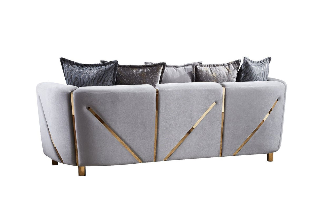 Galaxy Home Chanelle Sofa in Gray