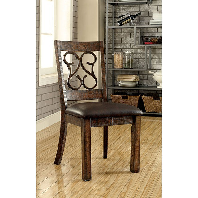 PAULINA Rustic Walnut Dining Table