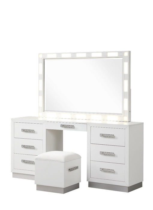 Galaxy Home Coco Vanity Set in Milky White image