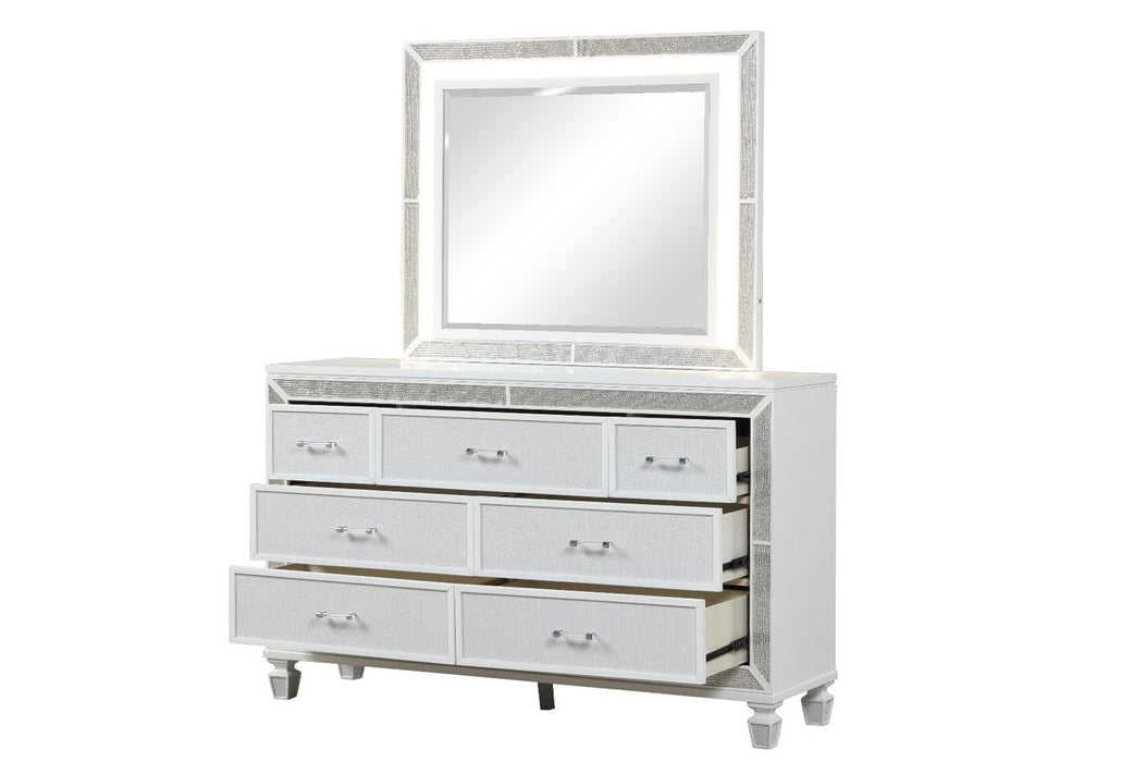 Galaxy Home Crystal Dresser in White