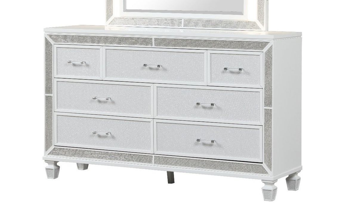 Galaxy Home Crystal Dresser in White image