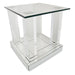 AICO Furniture Montreal End Table with Glass Top image