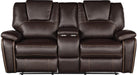 Galaxy Home Hong Kong Power Reclining Loveseat in Brown image