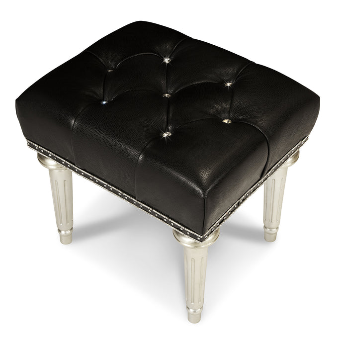 AICO Hollywood Swank Vanity Bench in Platinum 03804-05