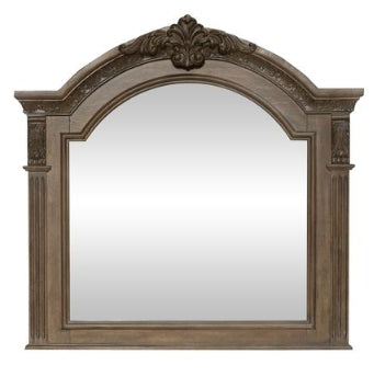 Liberty Furniture Carlisle Court Arched Mirror in Chestnut with Dusty Wax
